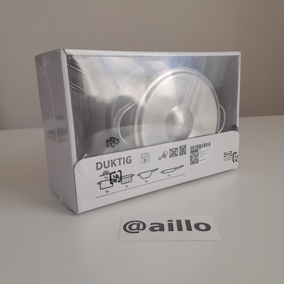 IKEA DUKTIG 5-piece toy cookware set, stainless steel color - Picture 8 of 17